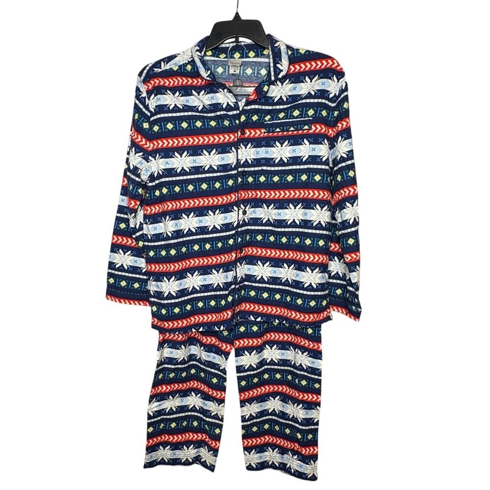 Hanna Andersson Two Piece Cotton Holiday Snowflake Nordic Fair Isle Pajama Set